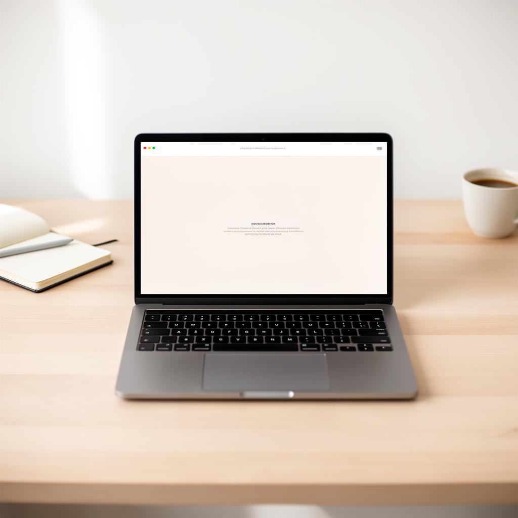 Laptop showing a modern website in a Sydney workspace